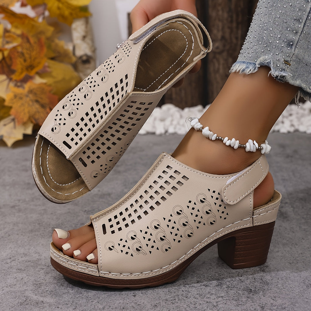 Lauretta | Geometric Cutout Heel