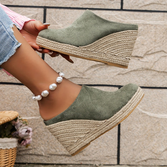 Lina | Espadrille Wedge Mule