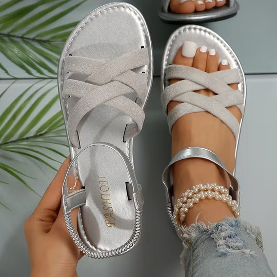 Melania | Cross Strap Comfort Sandal