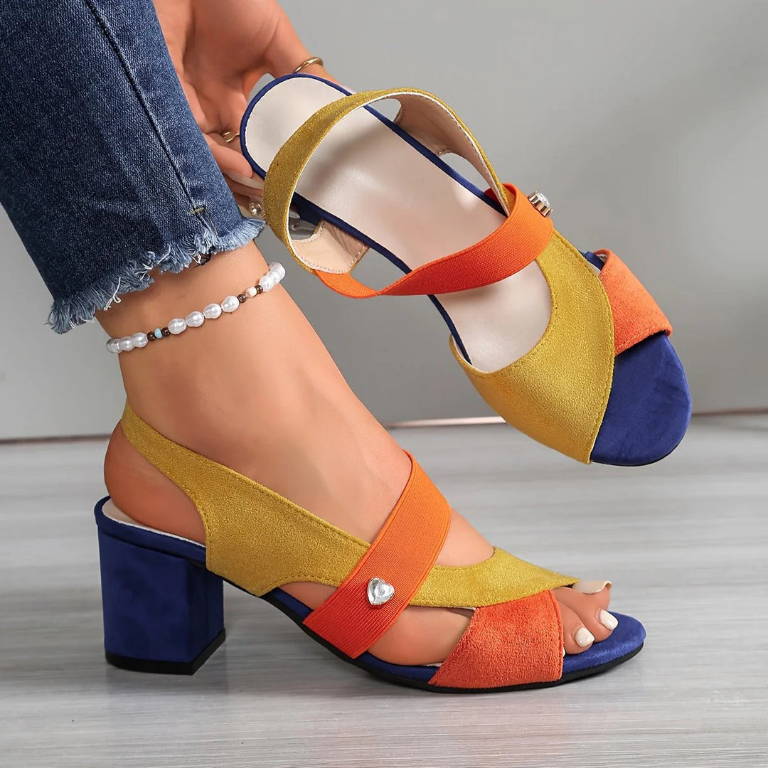 Bellina | Color Block Comfort Heel