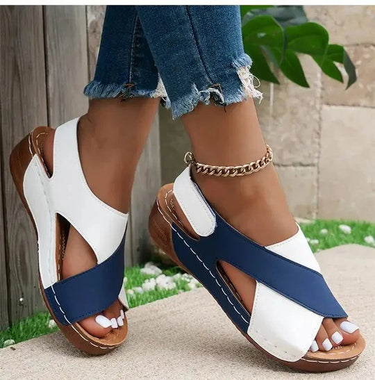 Nerissa | Crossover Wedge Comfort Sandals