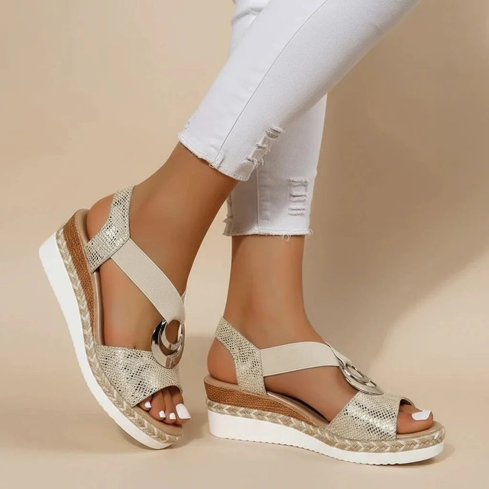 Elvira | Woven Espadrille Wedge Sandals