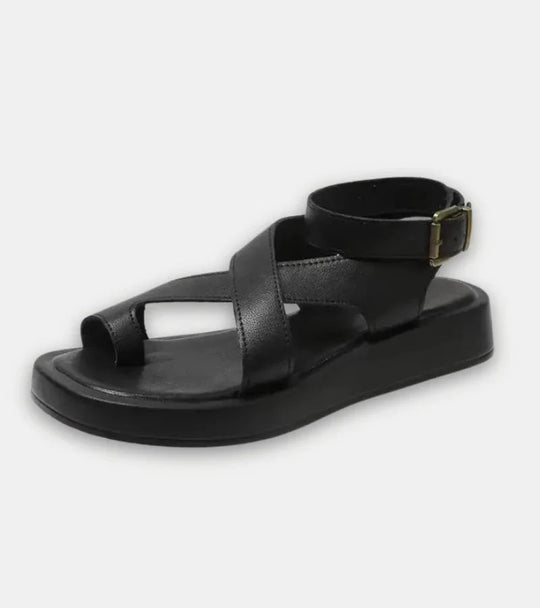 Simonetta | Arch Support Leather Platform Sandals