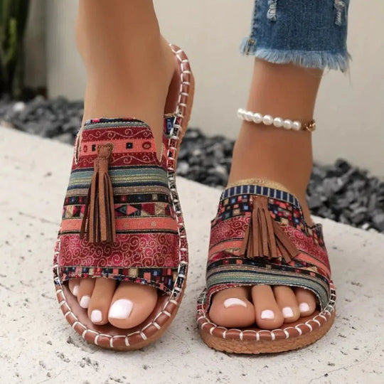Violetta | Boho Tassel Comfort Slide