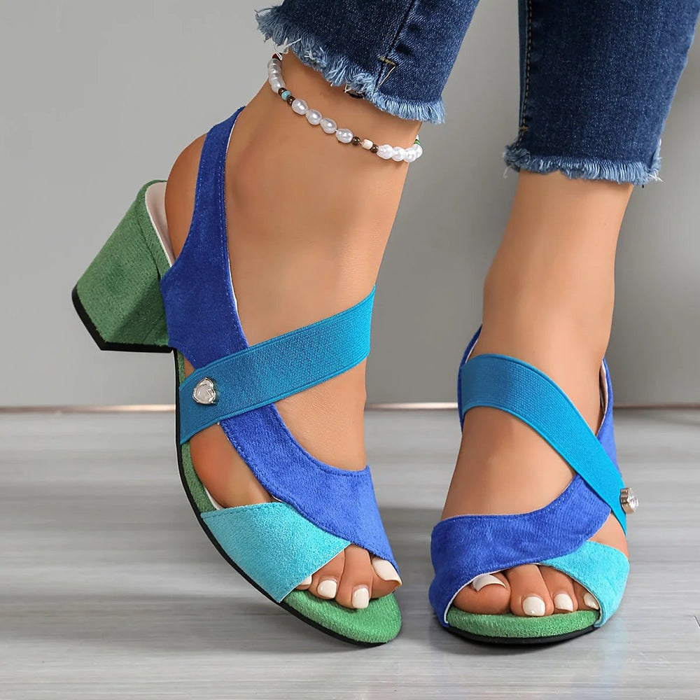 Bellina | Color Block Comfort Heel