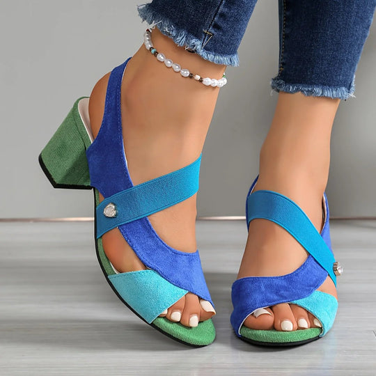 Bellina | Color Block Comfort Heel