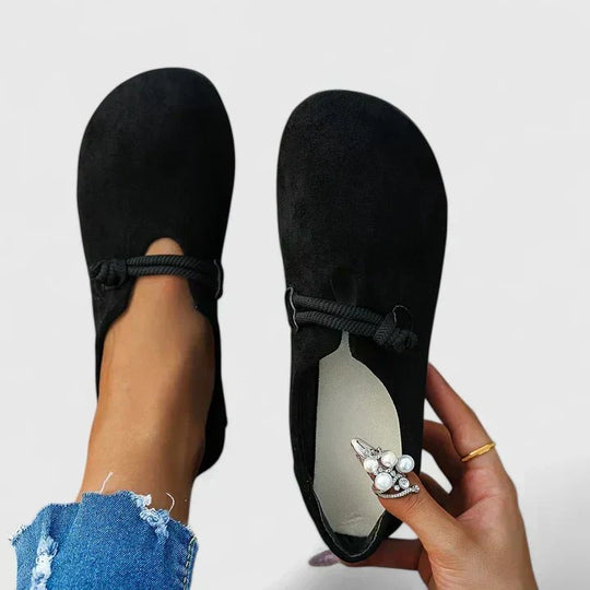 Olivia™ | | Suede Slip-On Flats with Cord Detail
