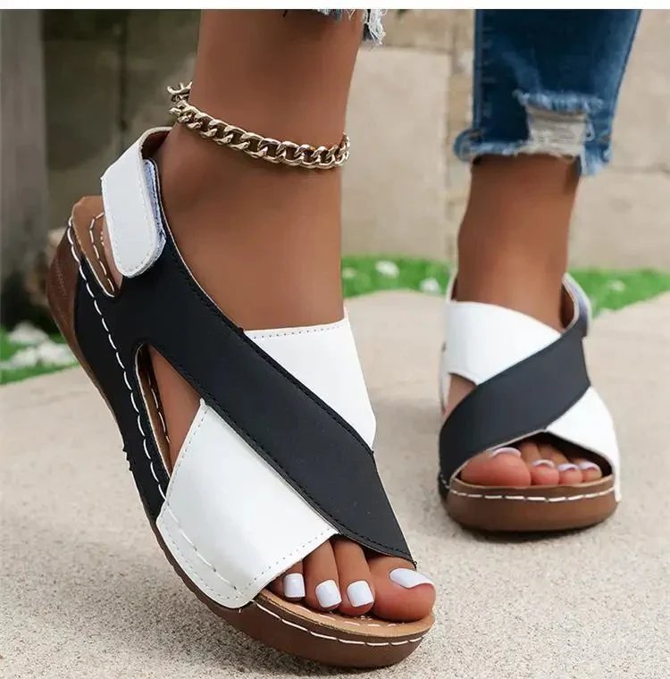 Nerissa | Crossover Wedge Comfort Sandals