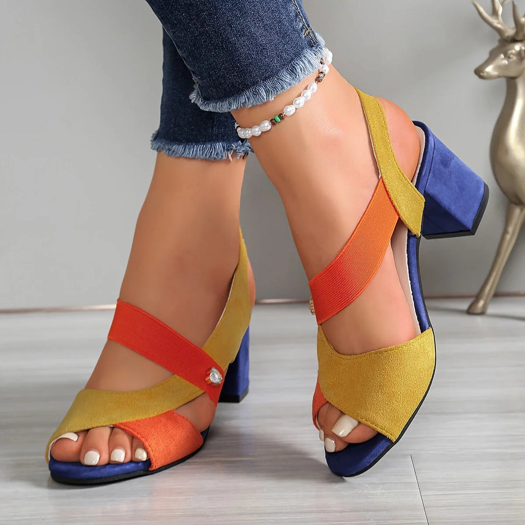 Bellina | Color Block Comfort Heel