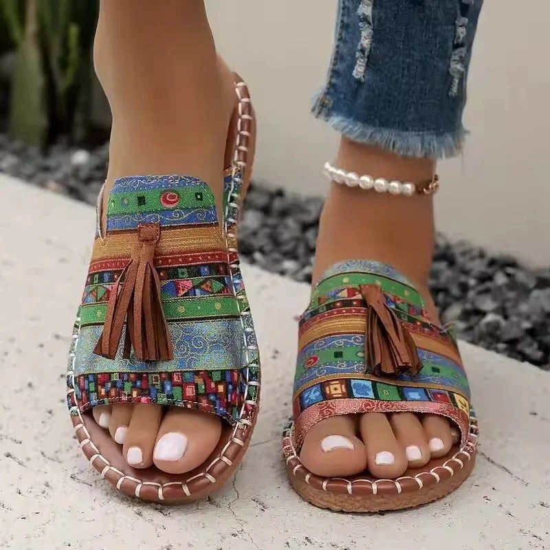 Violetta | Boho Tassel Comfort Slide
