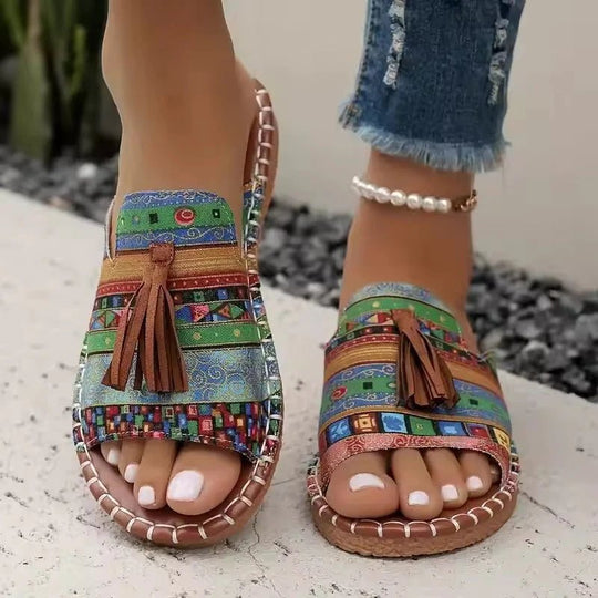 Violetta | Boho Tassel Comfort Slide