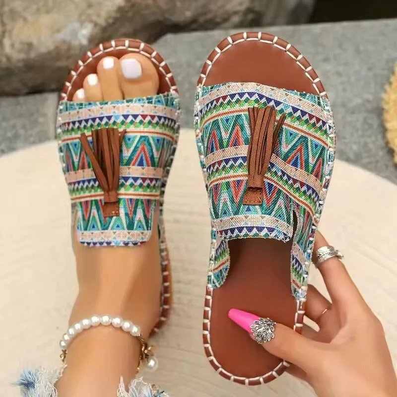 Violetta | Boho Tassel Comfort Slide