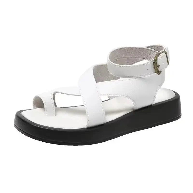 Simonetta | Arch Support Leather Platform Sandals