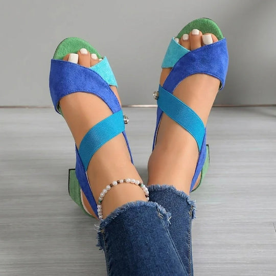 Bellina | Color Block Comfort Heel