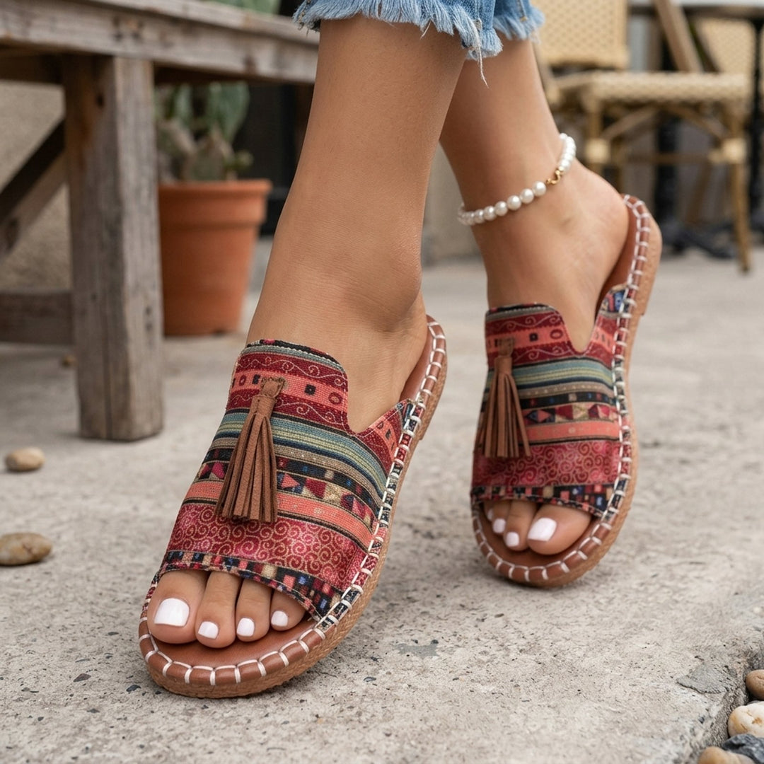 Violetta | Boho Tassel Comfort Slide