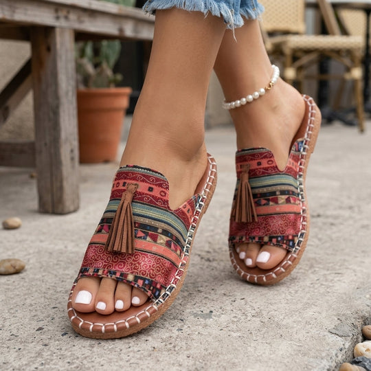 Violetta | Boho Tassel Comfort Slide