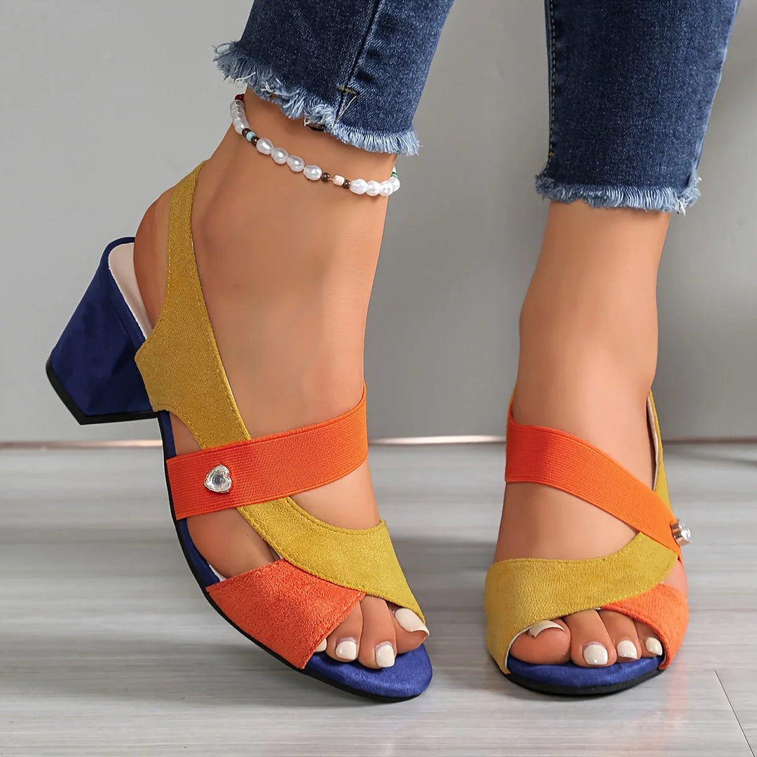 Bellina | Color Block Comfort Heel