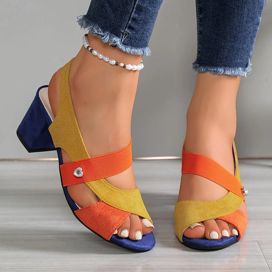 Bellina | Color Block Comfort Heel