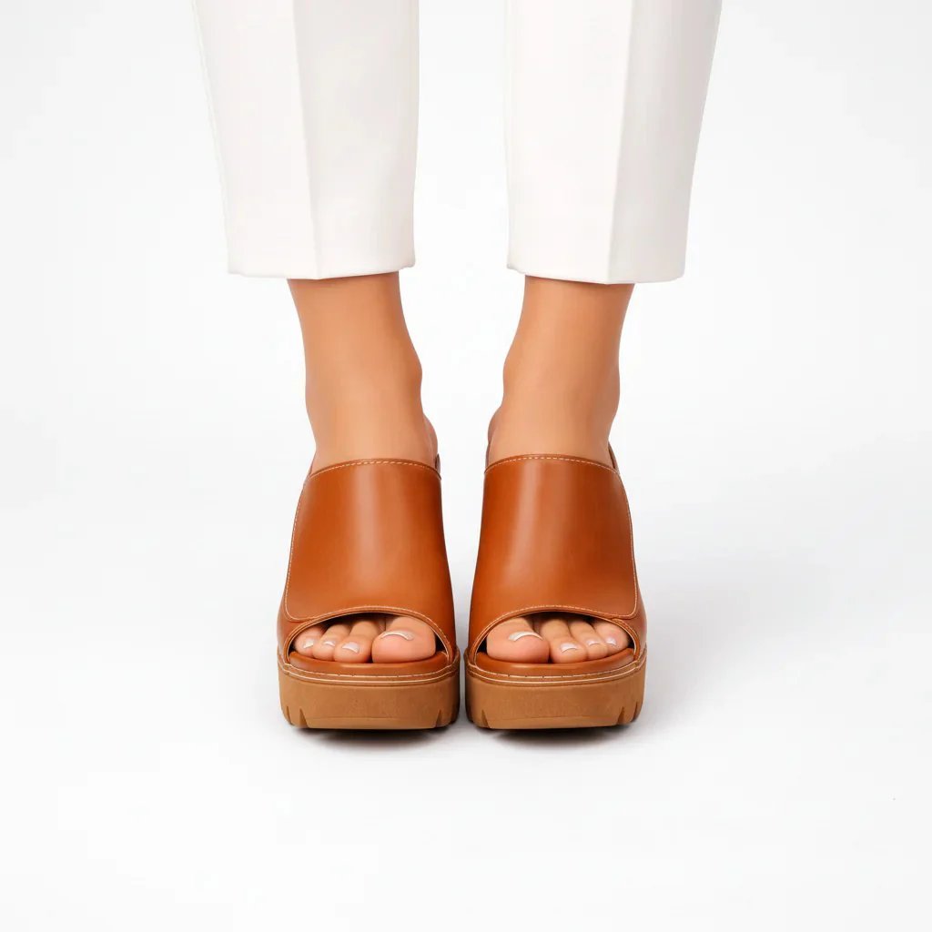 Roselma | Chunky Block Heel Platform Mules
