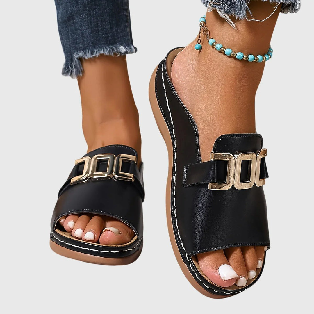 Amaranta | Comfort Buckle Slide Sandals