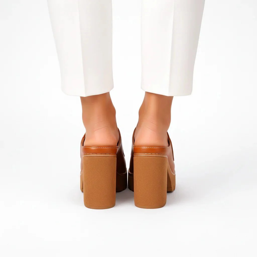 Roselma | Chunky Block Heel Platform Mules