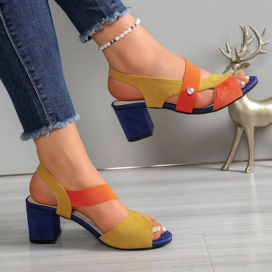 Bellina | Color Block Comfort Heel