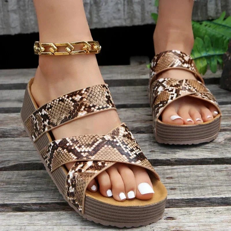 Celestina | Woven Cross Strap Slide