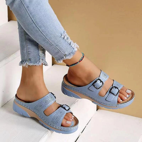 Paoletta | Double Buckle Comfort Slide