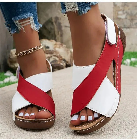 Nerissa | Crossover Wedge Comfort Sandals