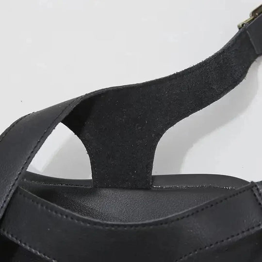 Simonetta | Arch Support Leather Platform Sandals